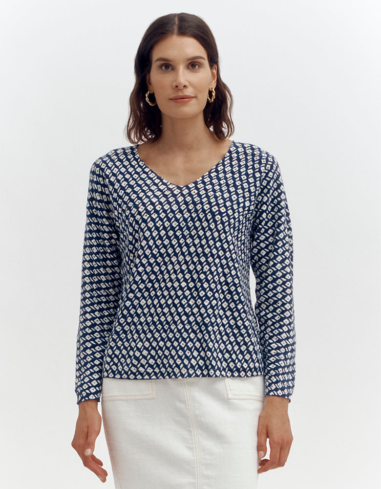 Pull maille imprimé ABBY-WEEK-ML/87163/881