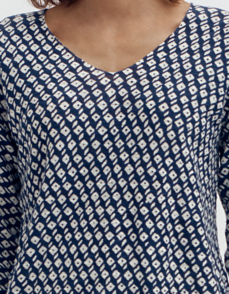 Pull maille imprimé ABBY-WEEK-ML/87163/881