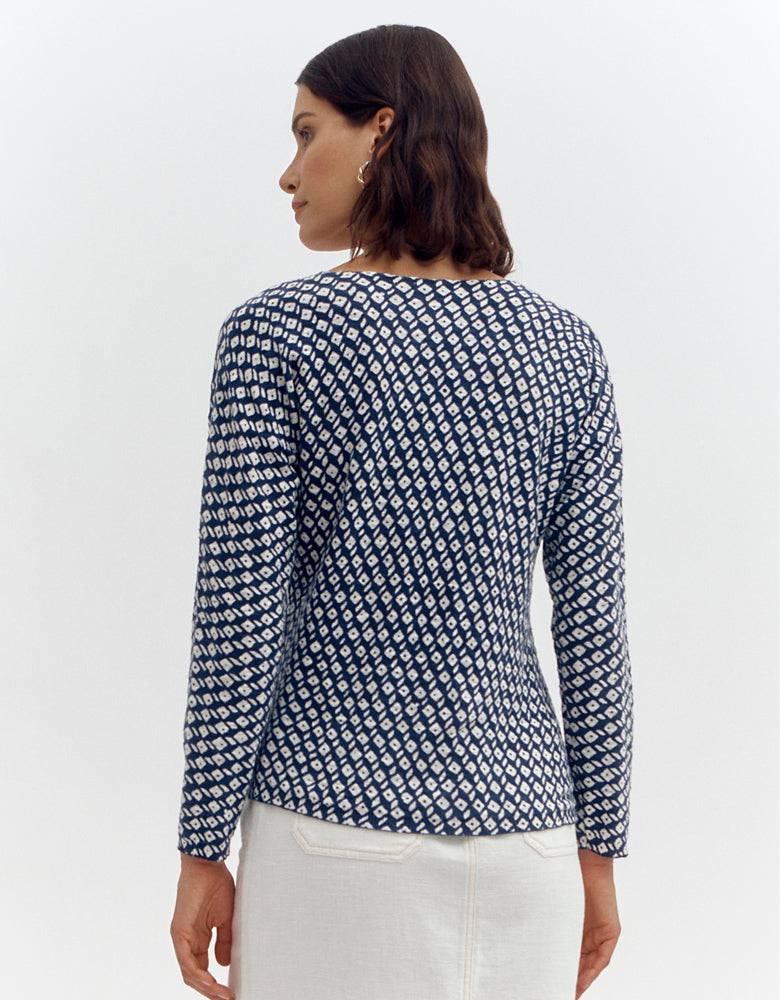 Pull maille imprimé ABBY-WEEK-ML/87163/881