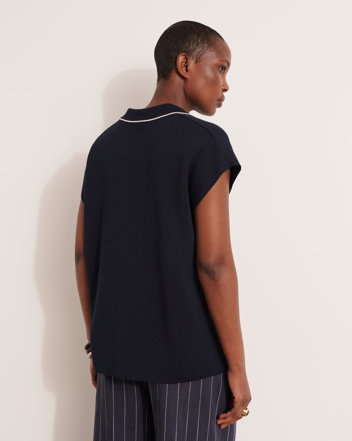 Pull sans manches en laine mérinos ABSOLU/12202/886