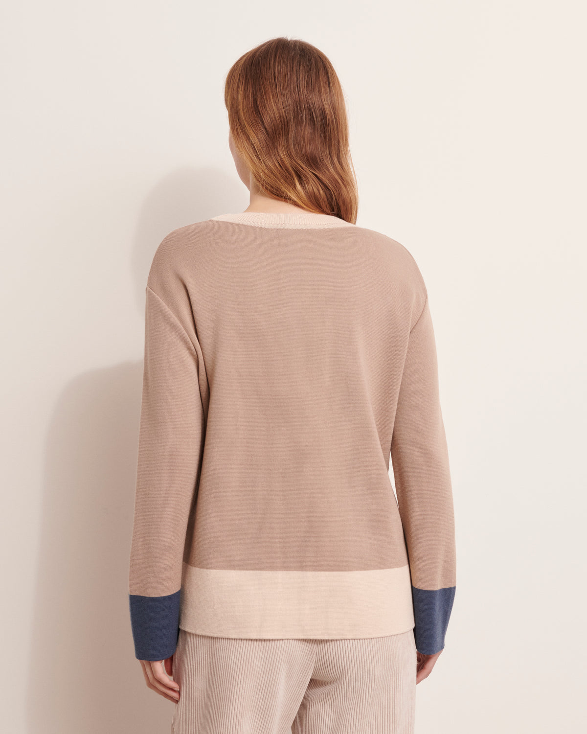Pull col rond en laine mérinos ABSTRAIT/12056/781