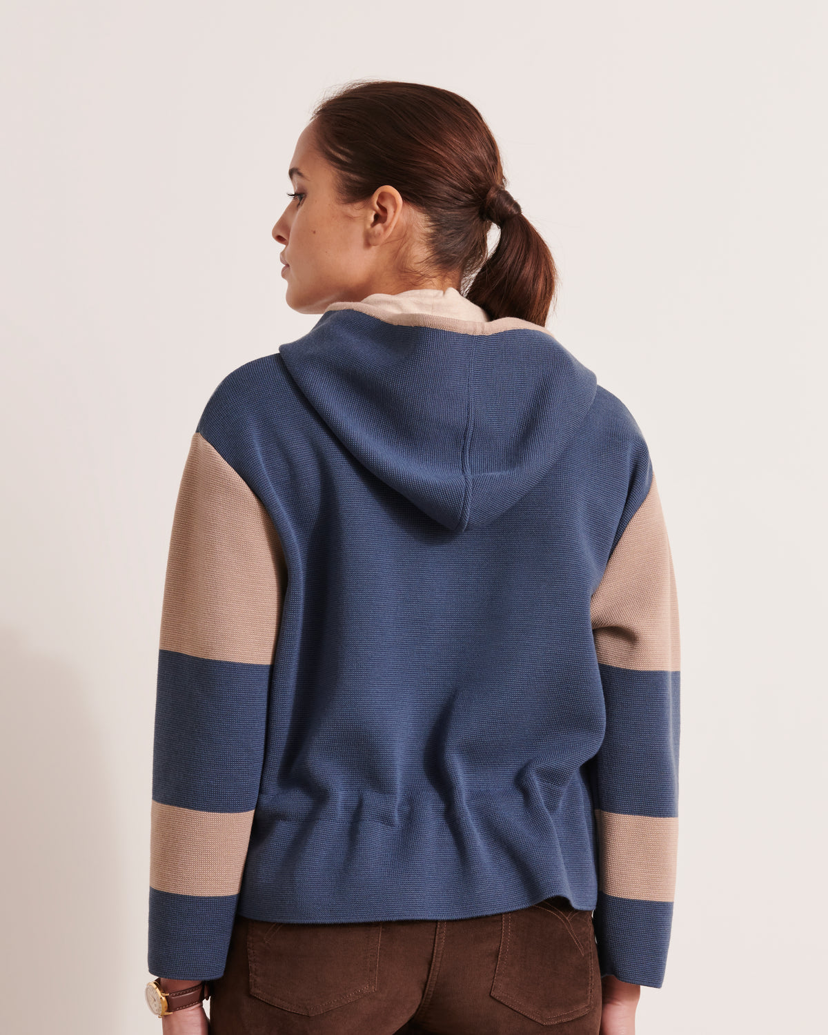 Sweat à capuche en laine mérinos ADENIA/12003/882