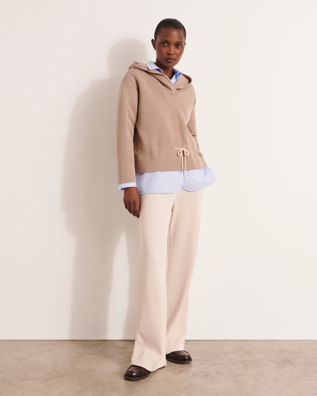 Sweat à capuche en laine mérinos ADENIA-UNI/12086/781