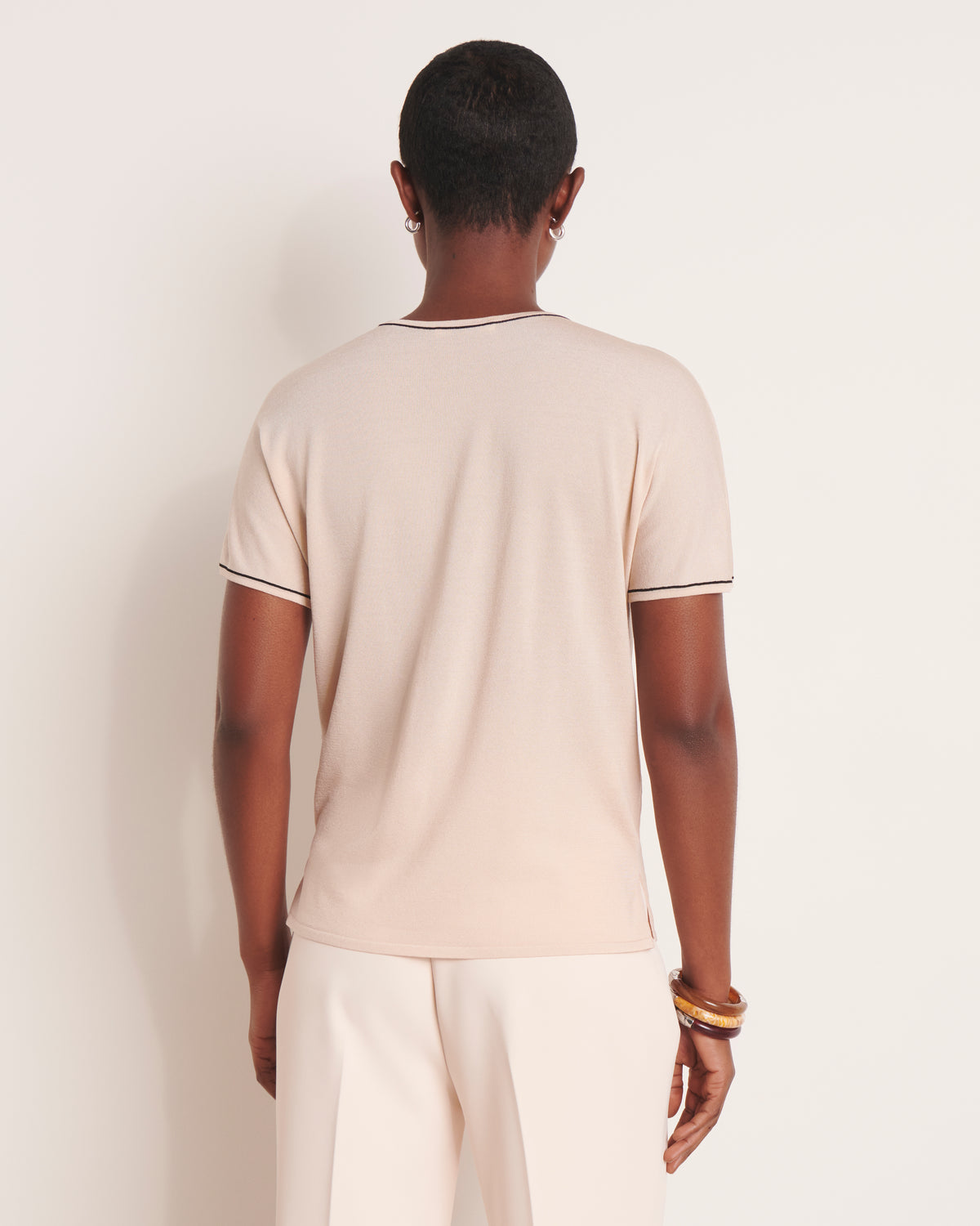 Pull beige brodé ALCATRAZ/13177/781