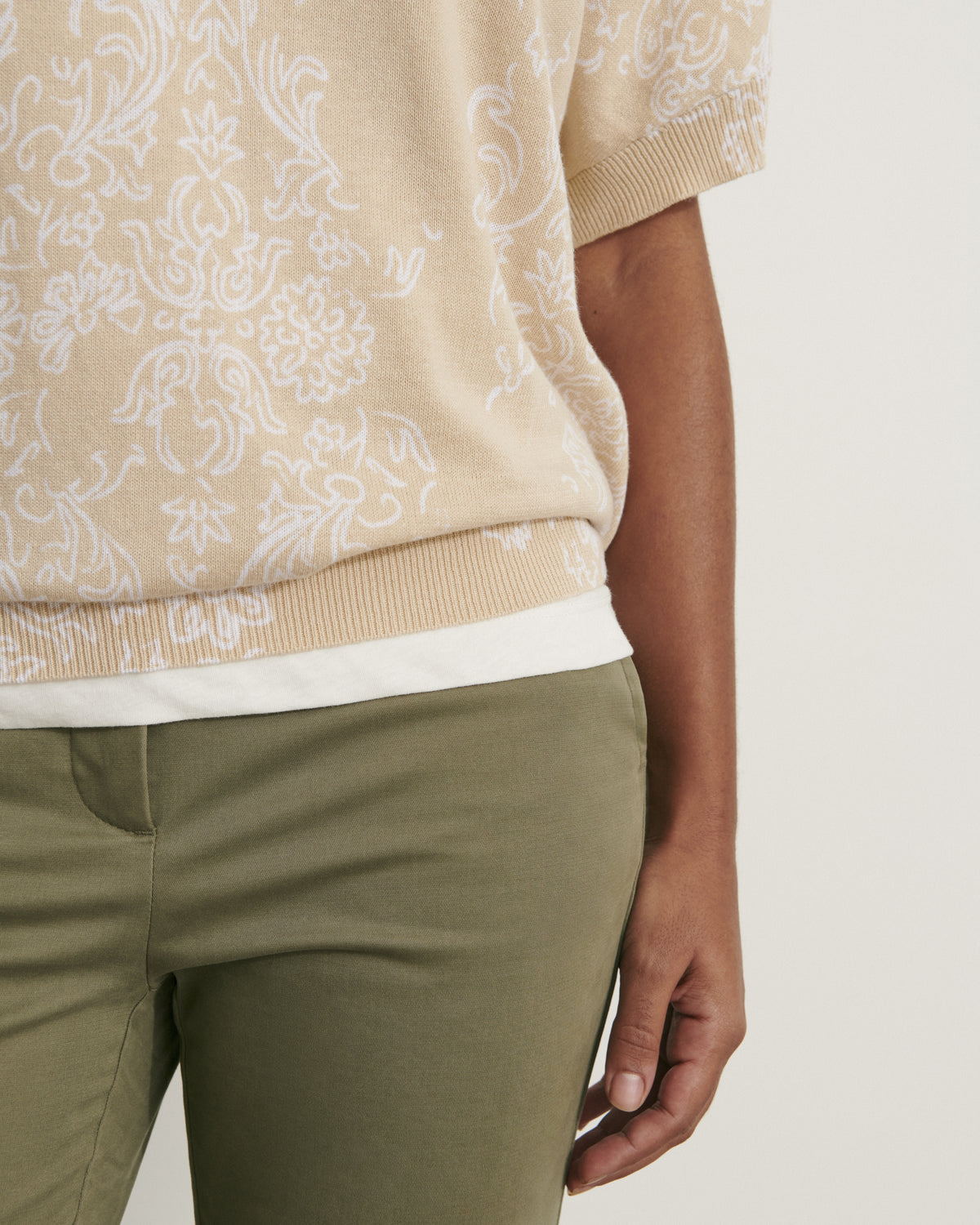 Pull kimono en maille imprimée ALISMA/11074/751