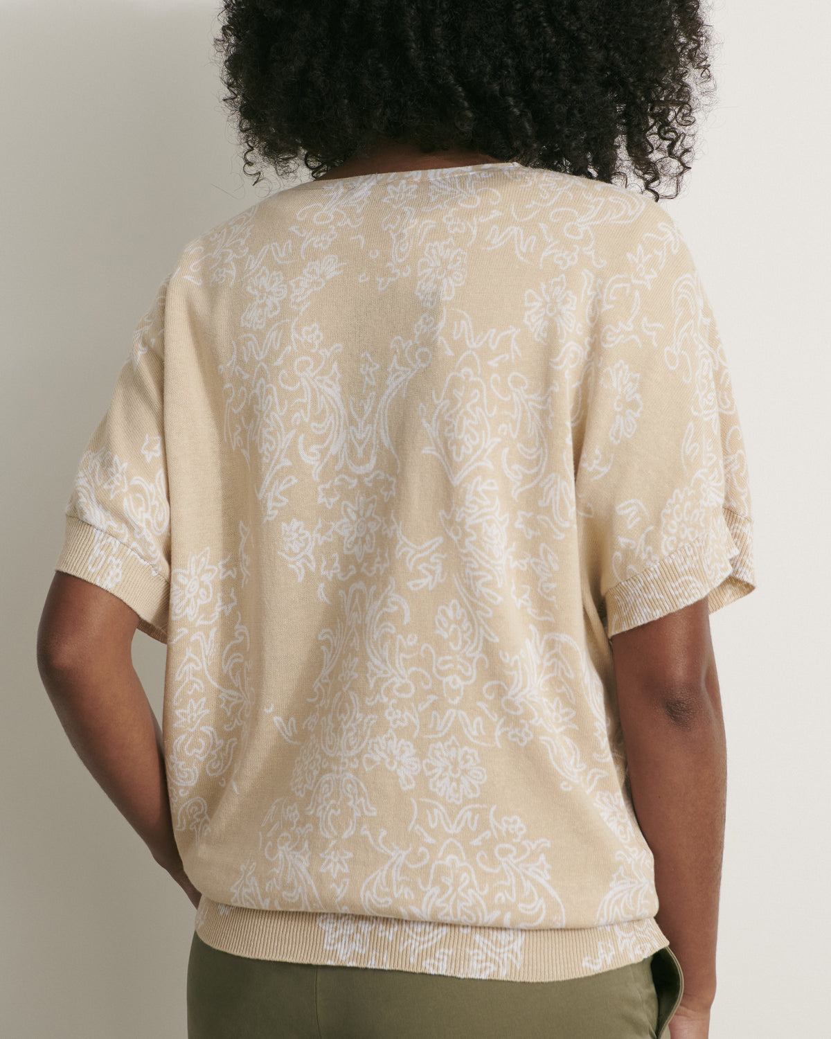 Pull kimono en maille imprimée ALISMA/11074/751