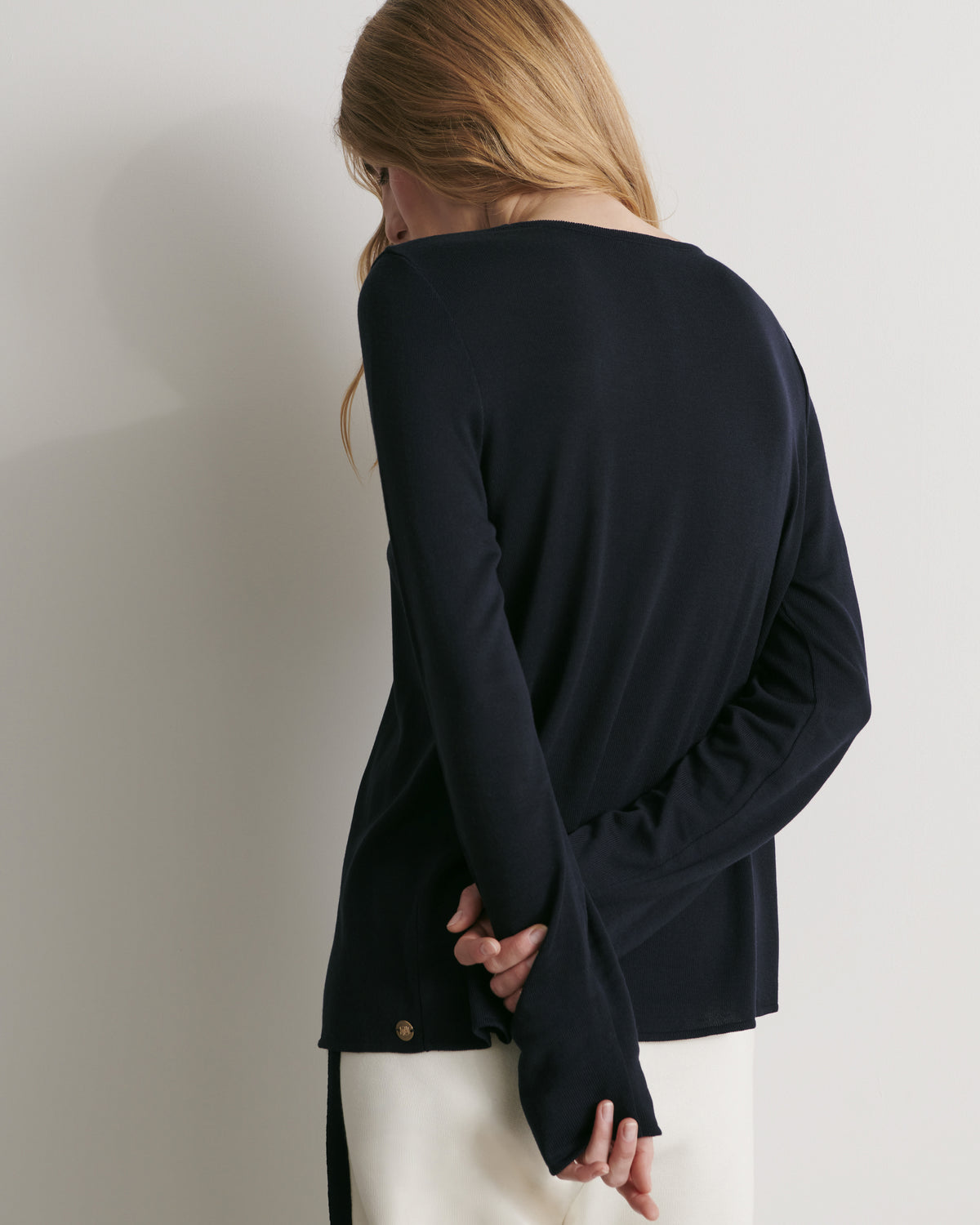 Pull col rond en jersey fluide ALFYNE/11026/317