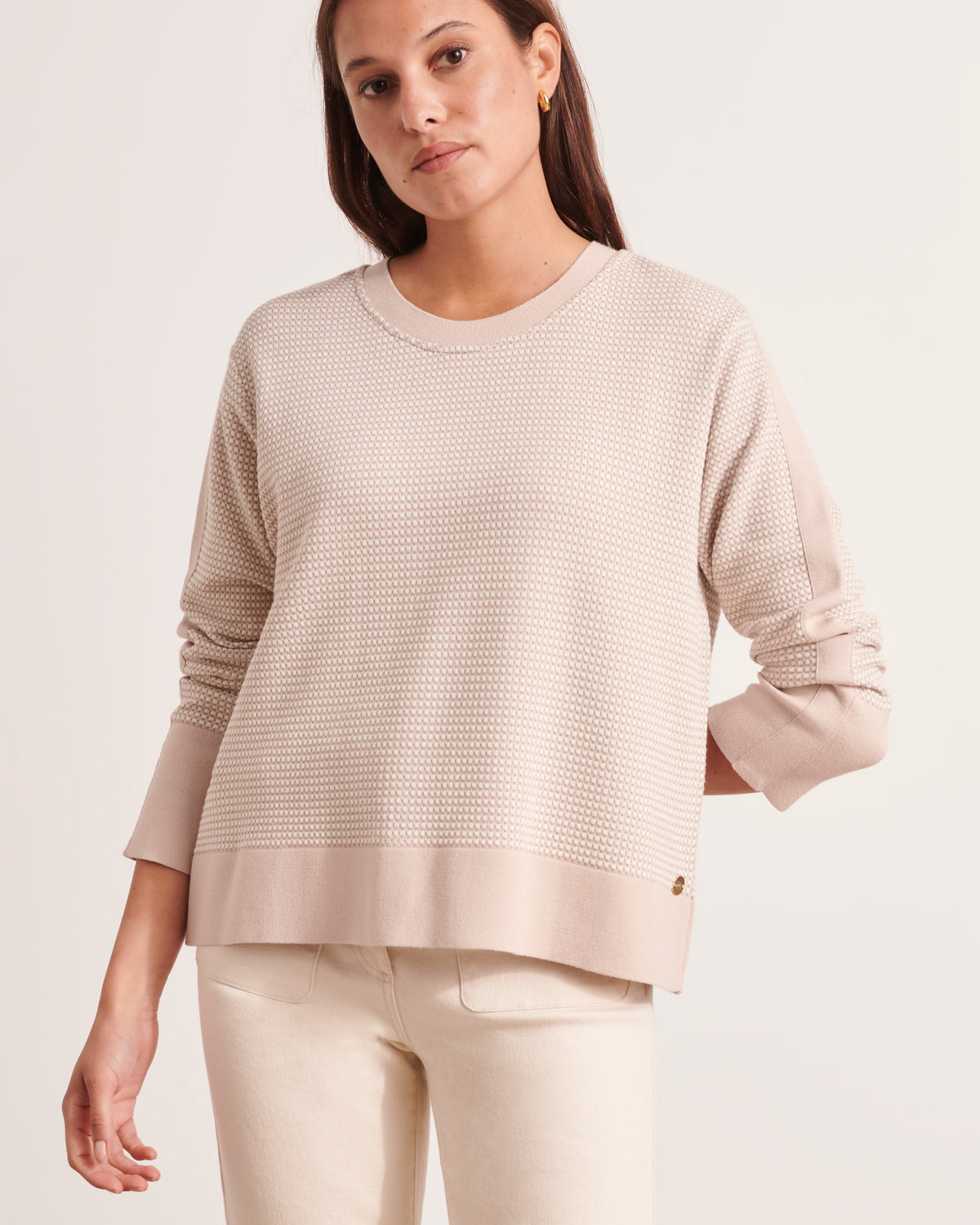Pull maille jacquard stretch ALVA/12046/781