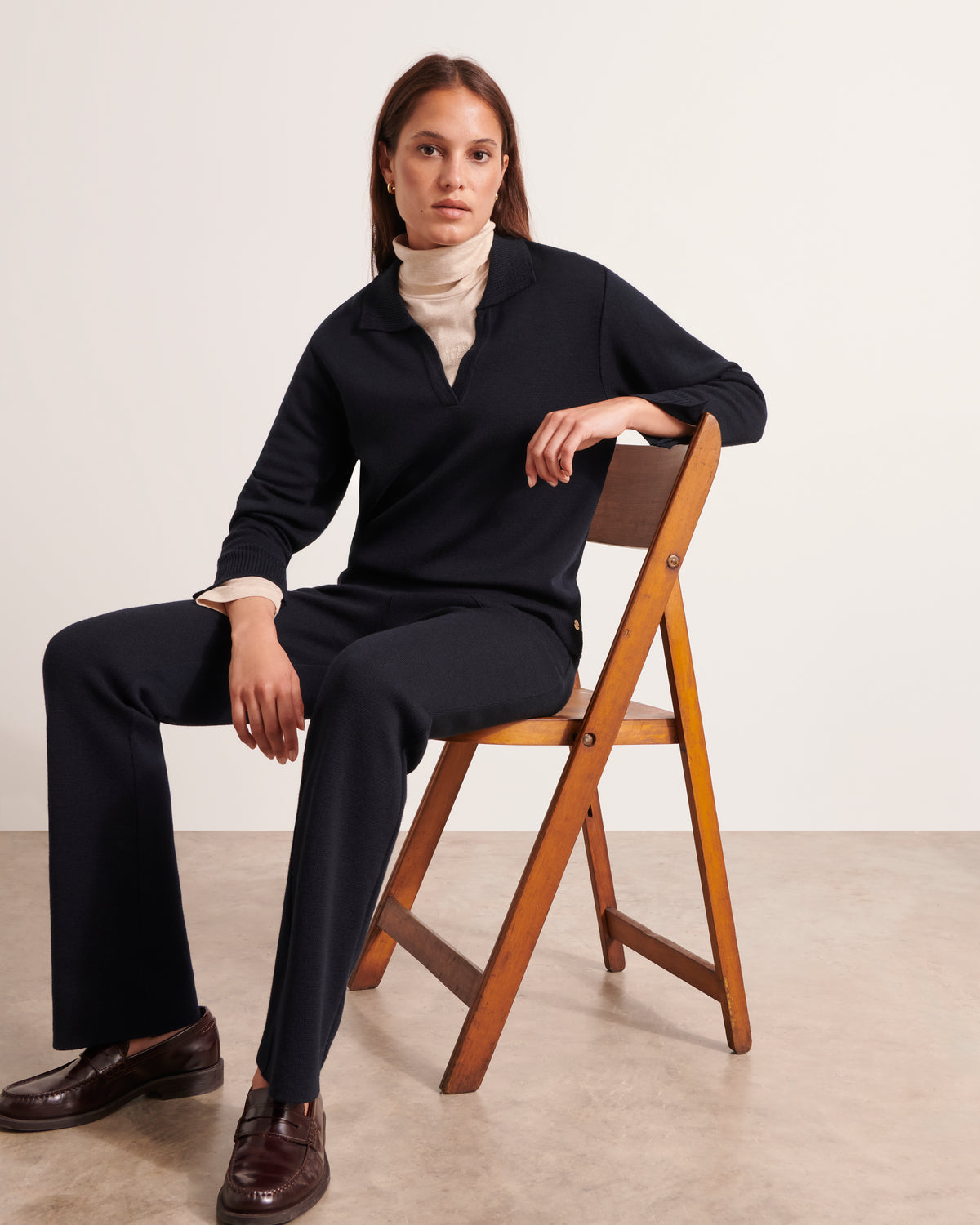 Jersey de punto milanés y lana merino AMALYA/12043/319