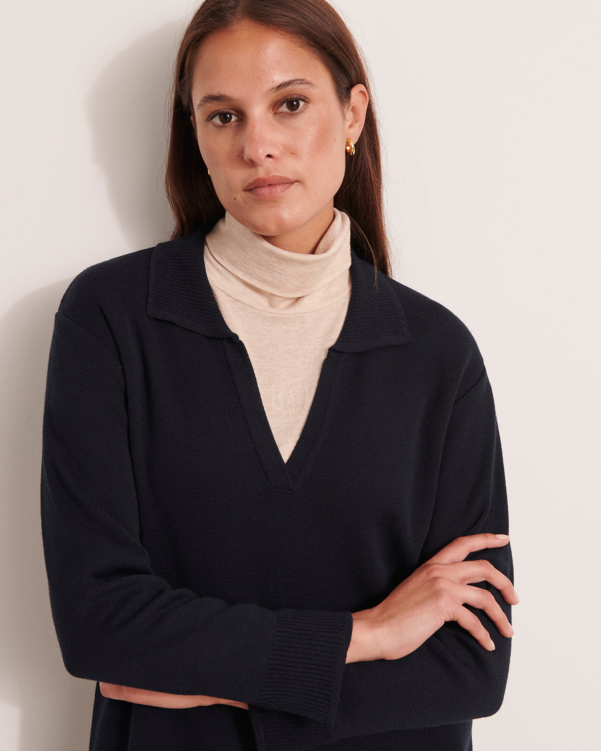 Jersey de punto milanés y lana merino AMALYA/12043/319