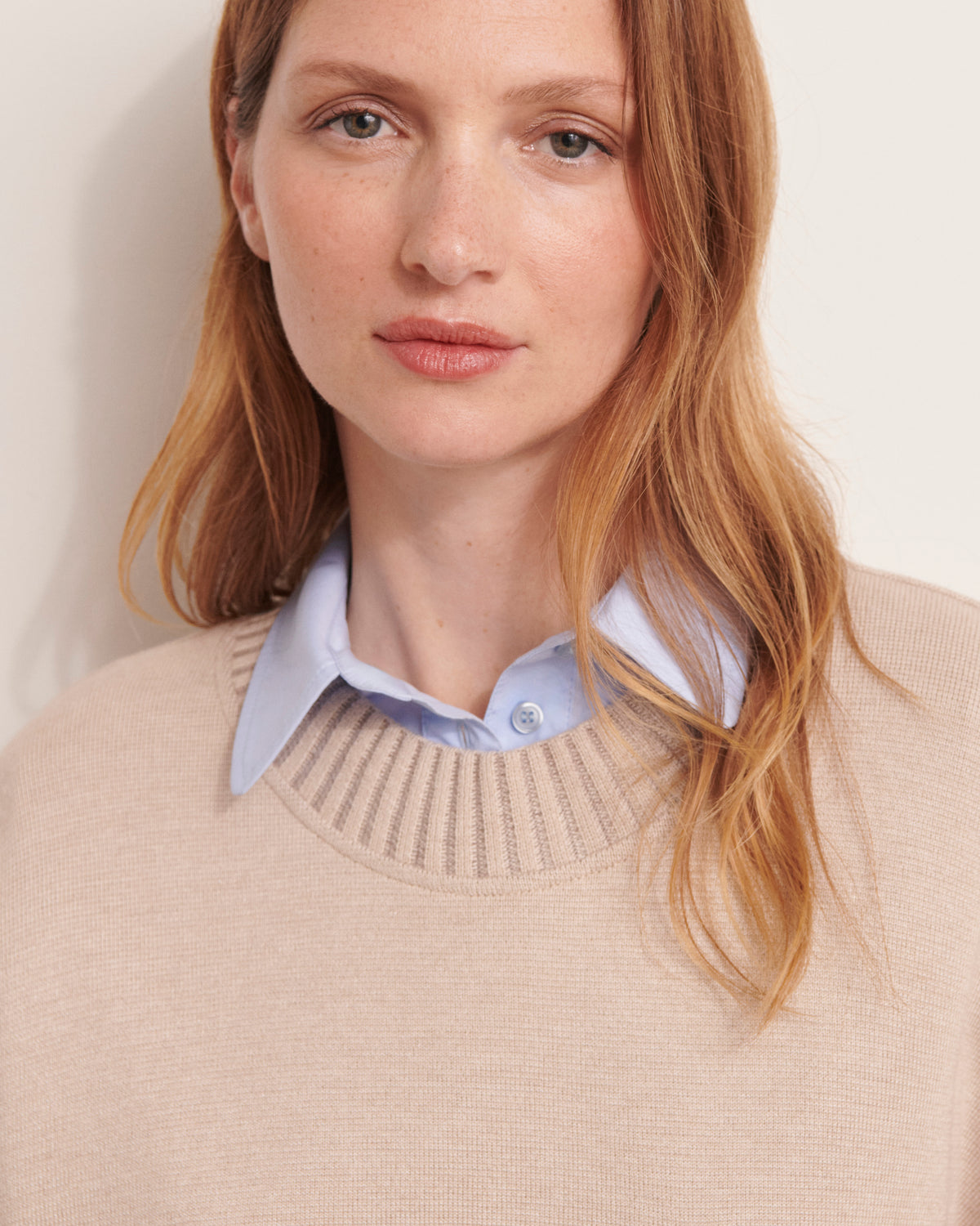 Pull col rond en laine mérinos AMANDE/12017/781