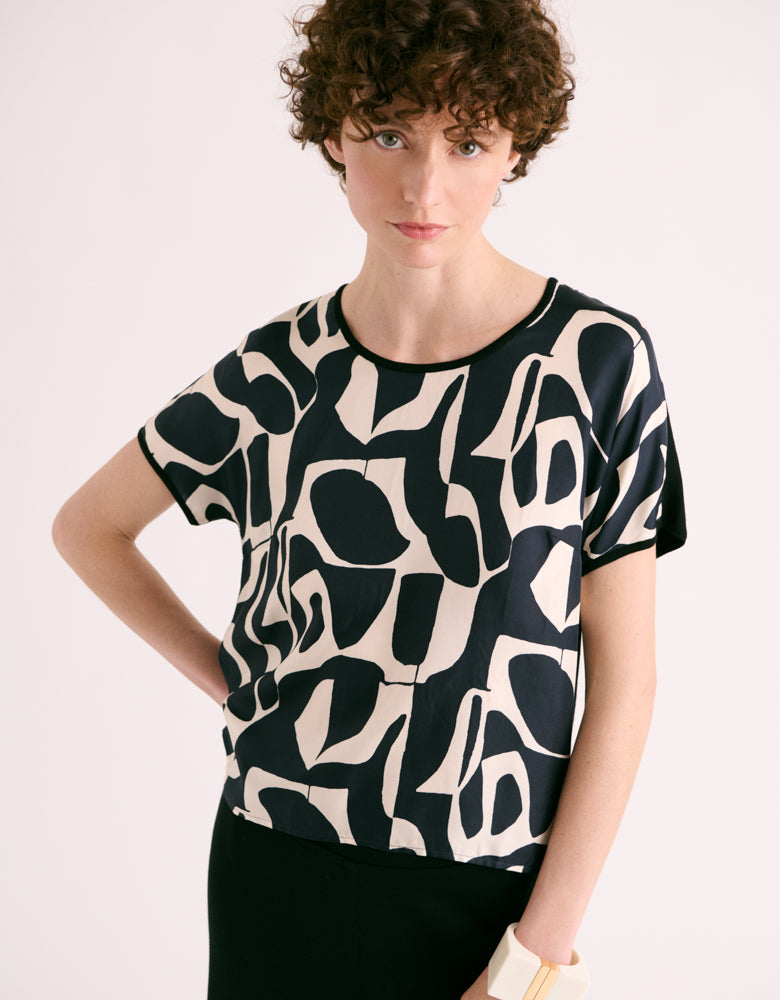 Pull twin-set en maille imprimé ANGUIN/88196/670