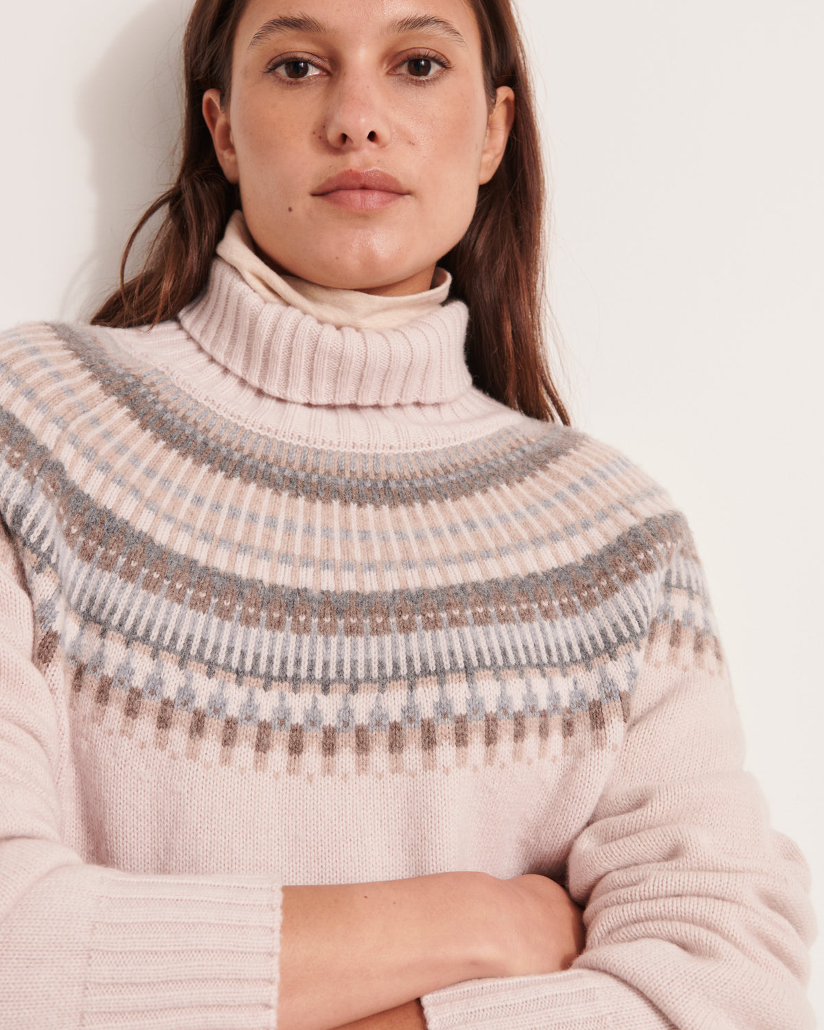 Pull en maille jacquard AOBA/12233/781