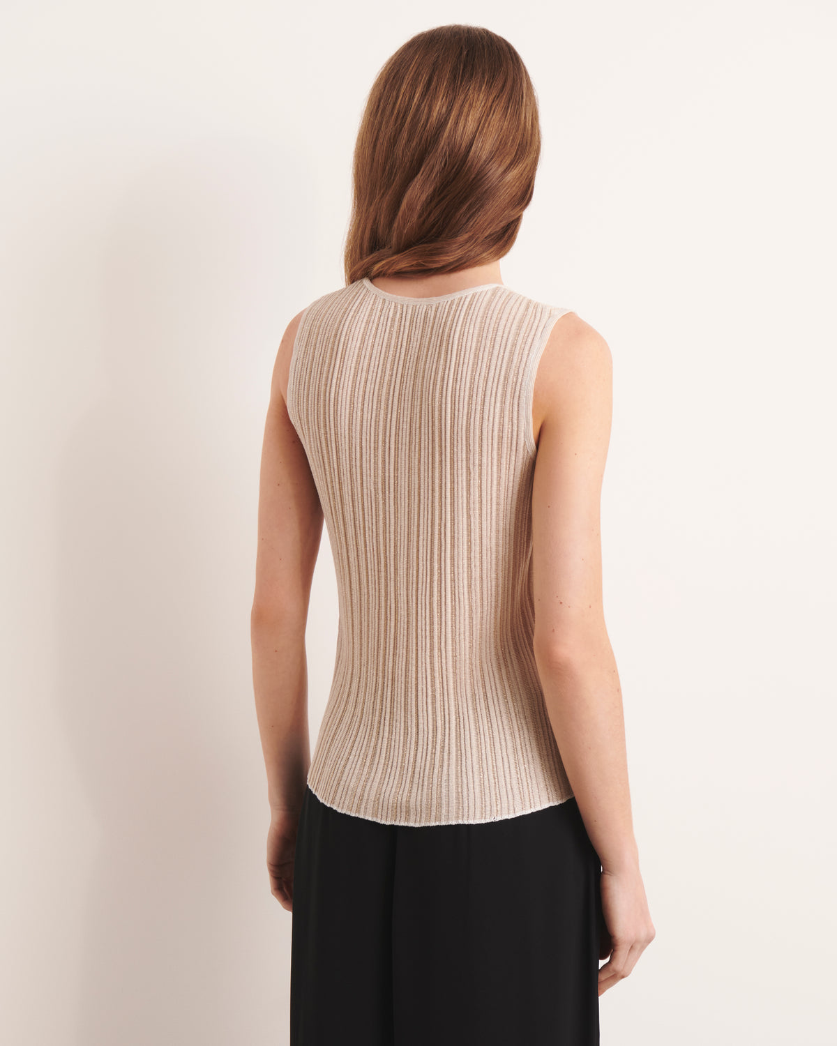 Débardeur beige en maille ARIANE13/13008/003