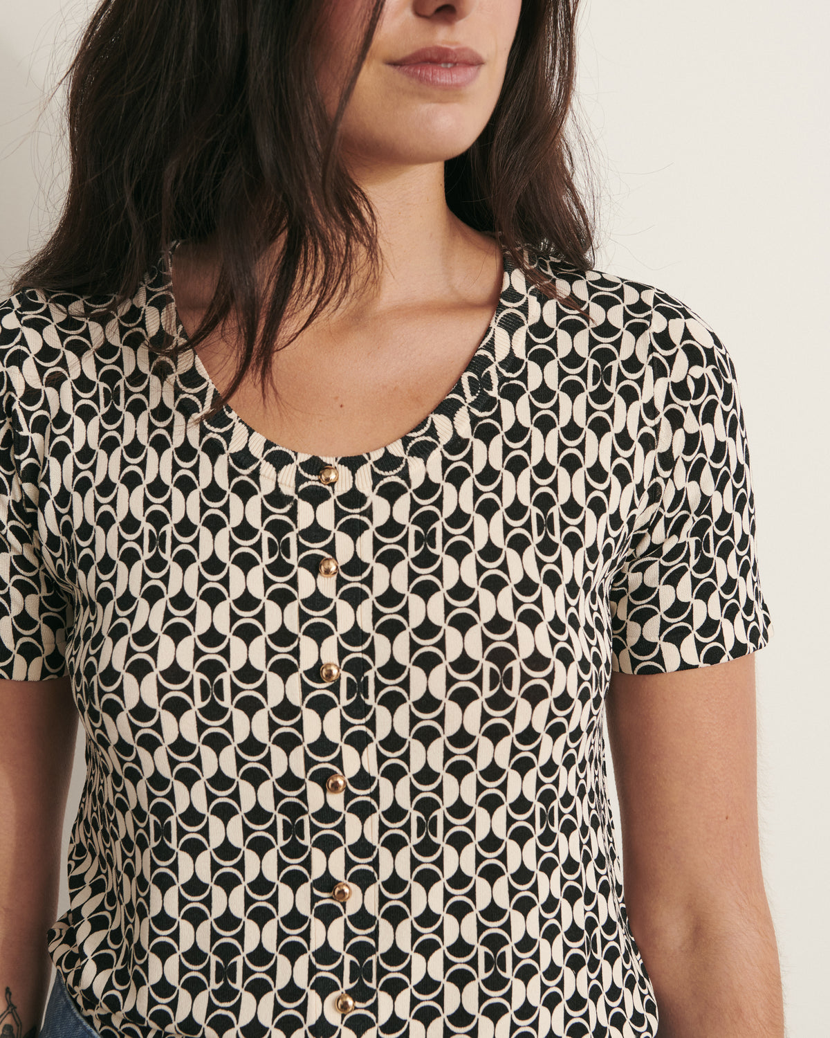 Pull en maille faux boutonnage ARLEQUIN/11142/921