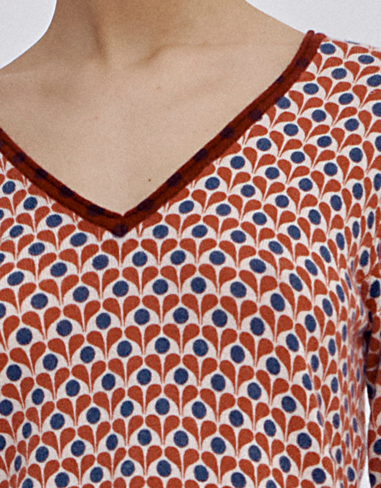 Pull maille imprimé ARROND/86187/816
