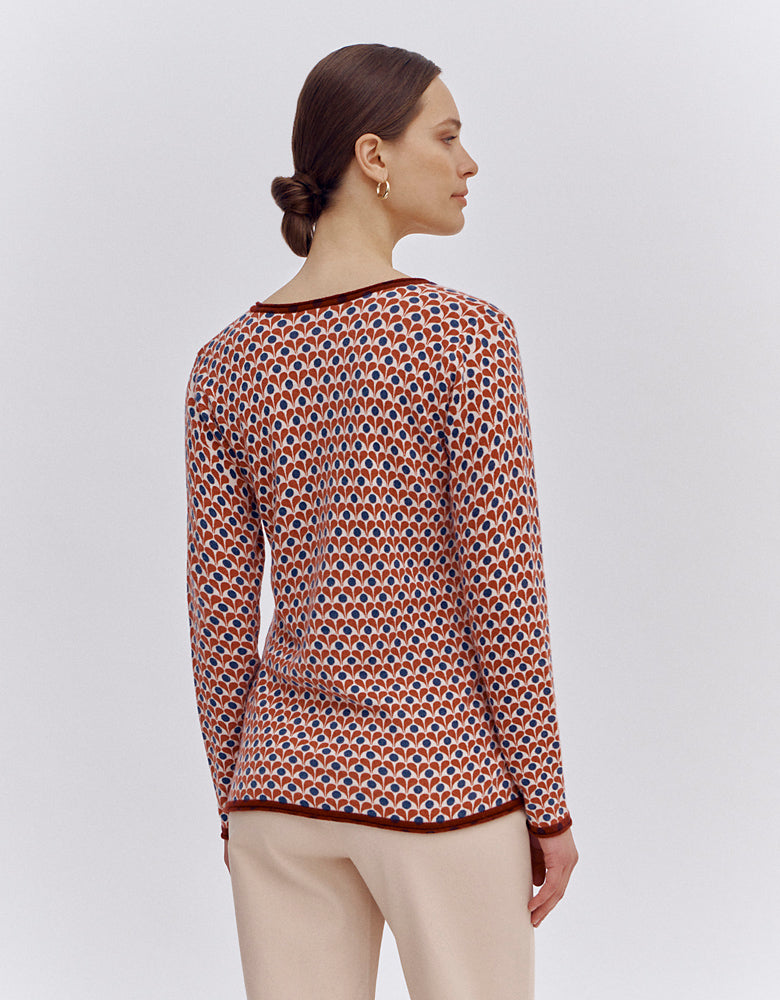 Pull maille imprimé ARROND/86187/816