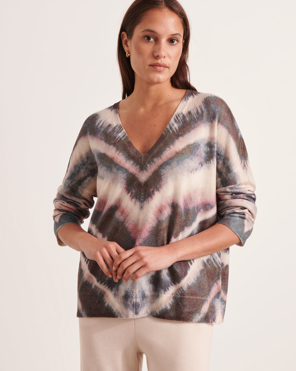 Pull en maille tie-and-dye ARTISTIQUE/12127/801