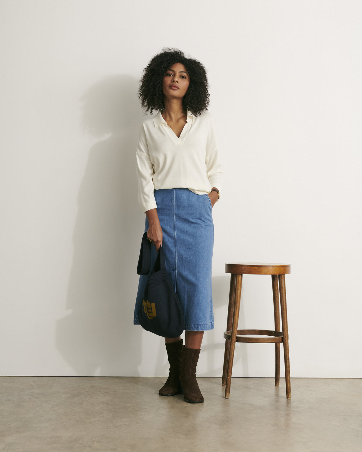Jupe longueur midi JALMA11/11226/301