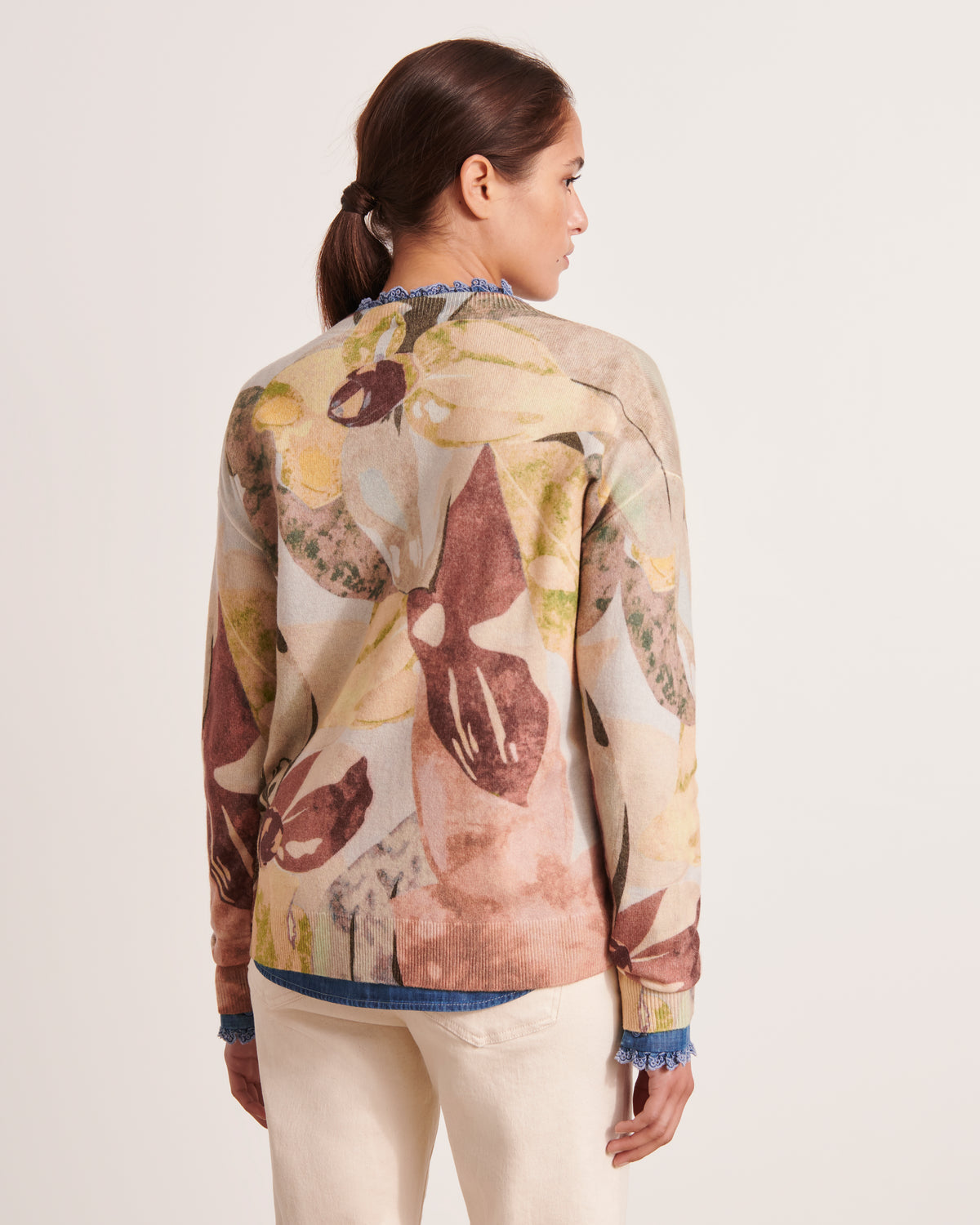 Suéter estampado de cuello redondo OTOÑO/12160/791