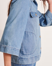 veste courte boutonnée en coton