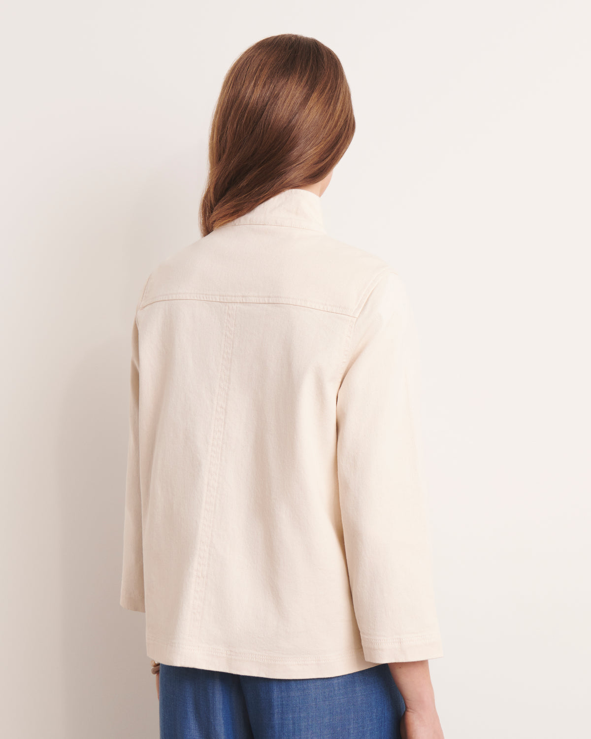 Veste beige col droit BERRINE/13172/007