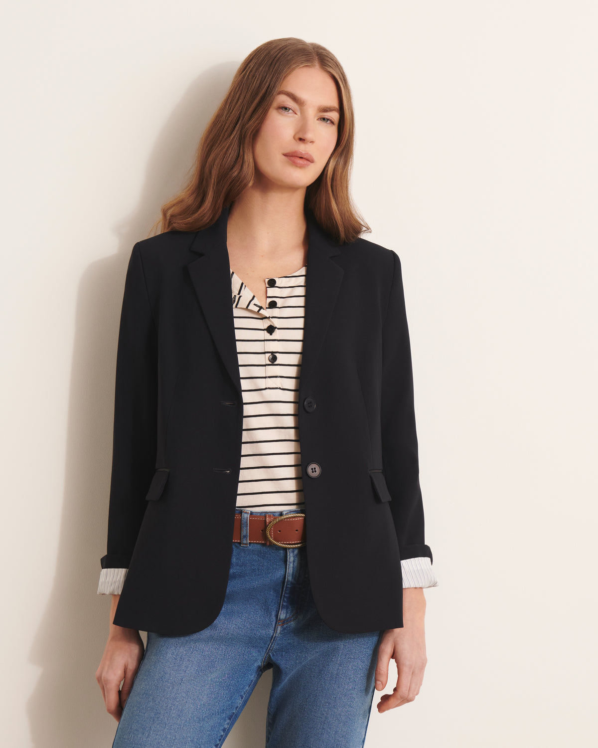 Veste blazer bleu marine BIQUORSET/13221/317