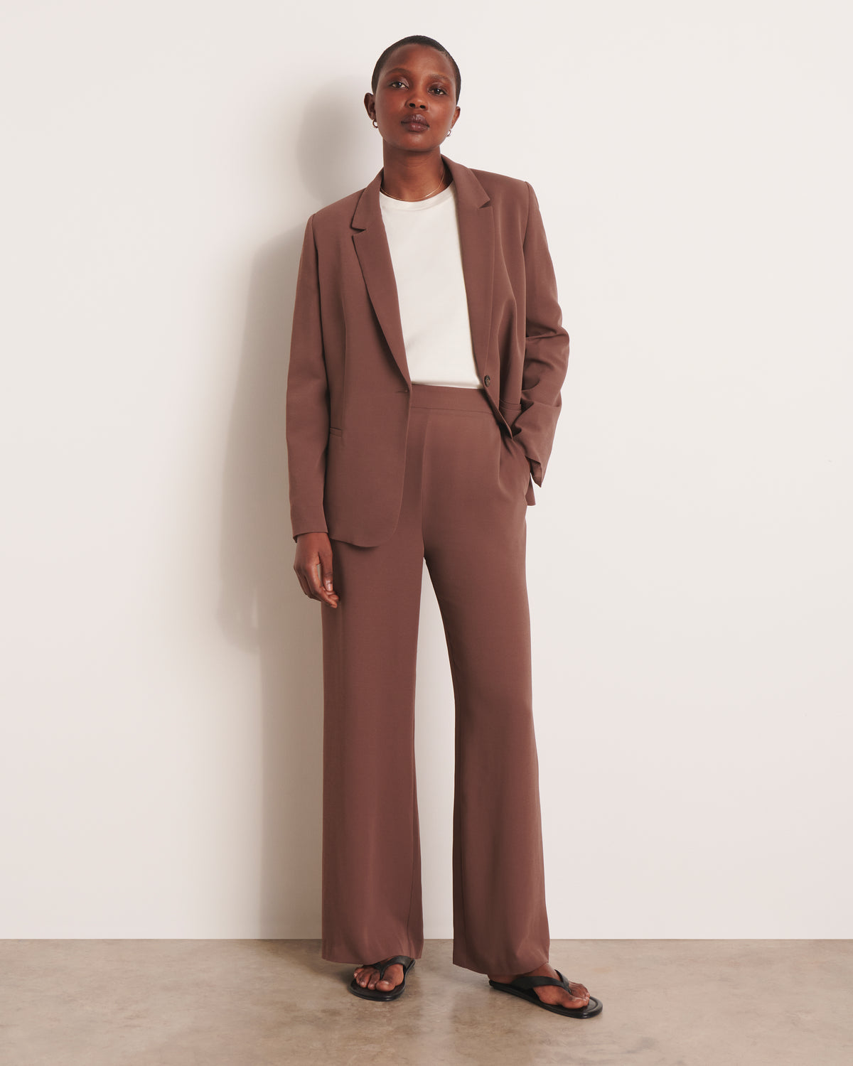 Blazer fluide marron BONIFACIO13/13239/053