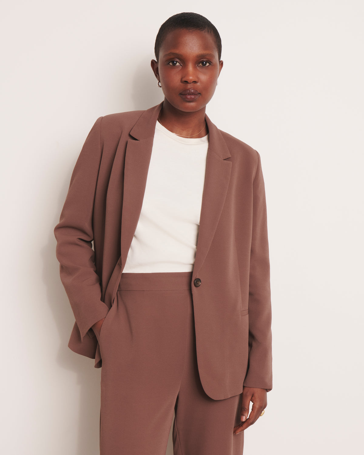 Blazer fluide marron BONIFACIO13/13239/053