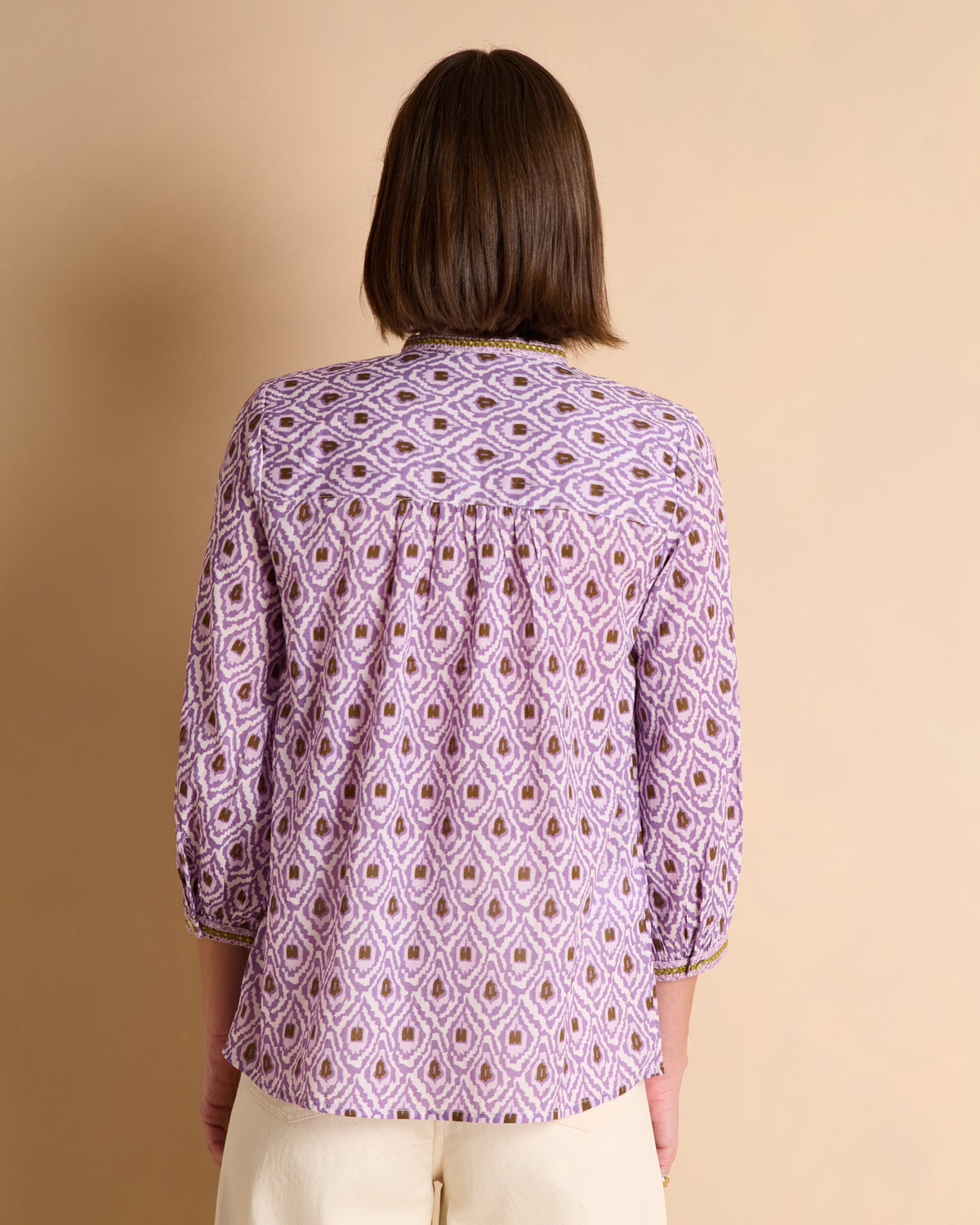 Blouse imprimée violette CARMEN/13327/640