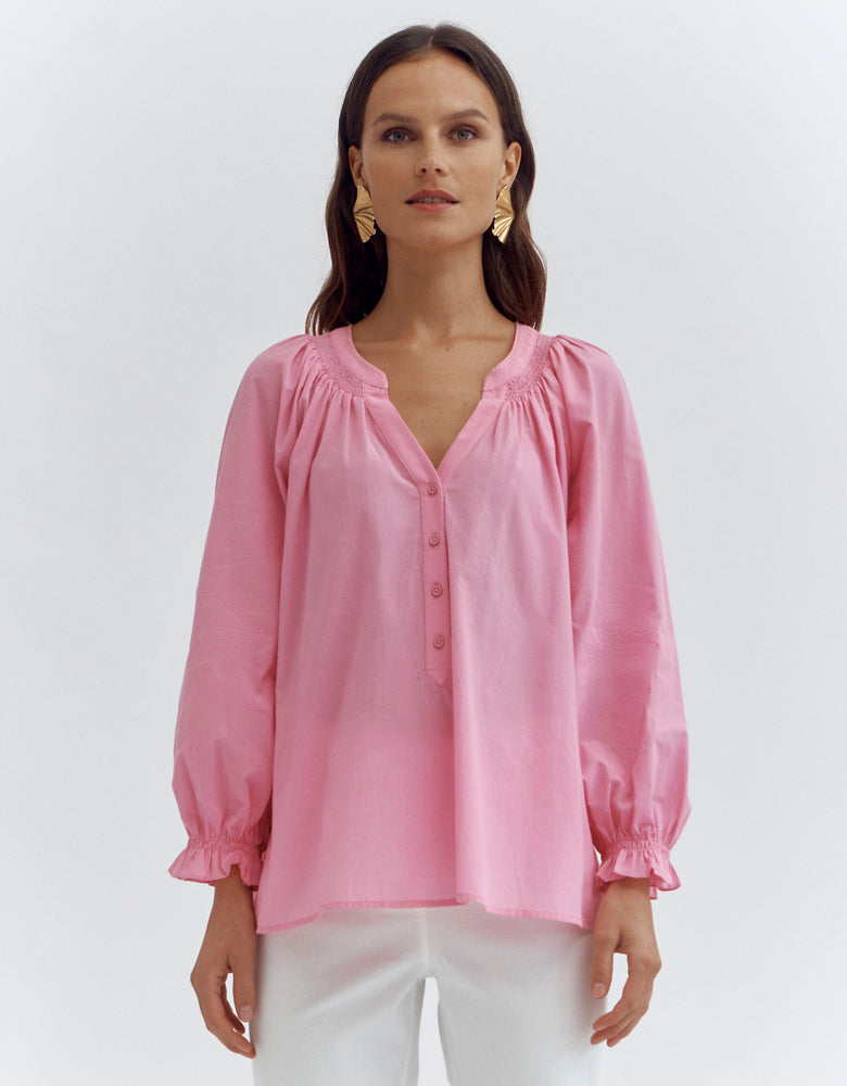 Smocked blouse CASUAL/87082/392