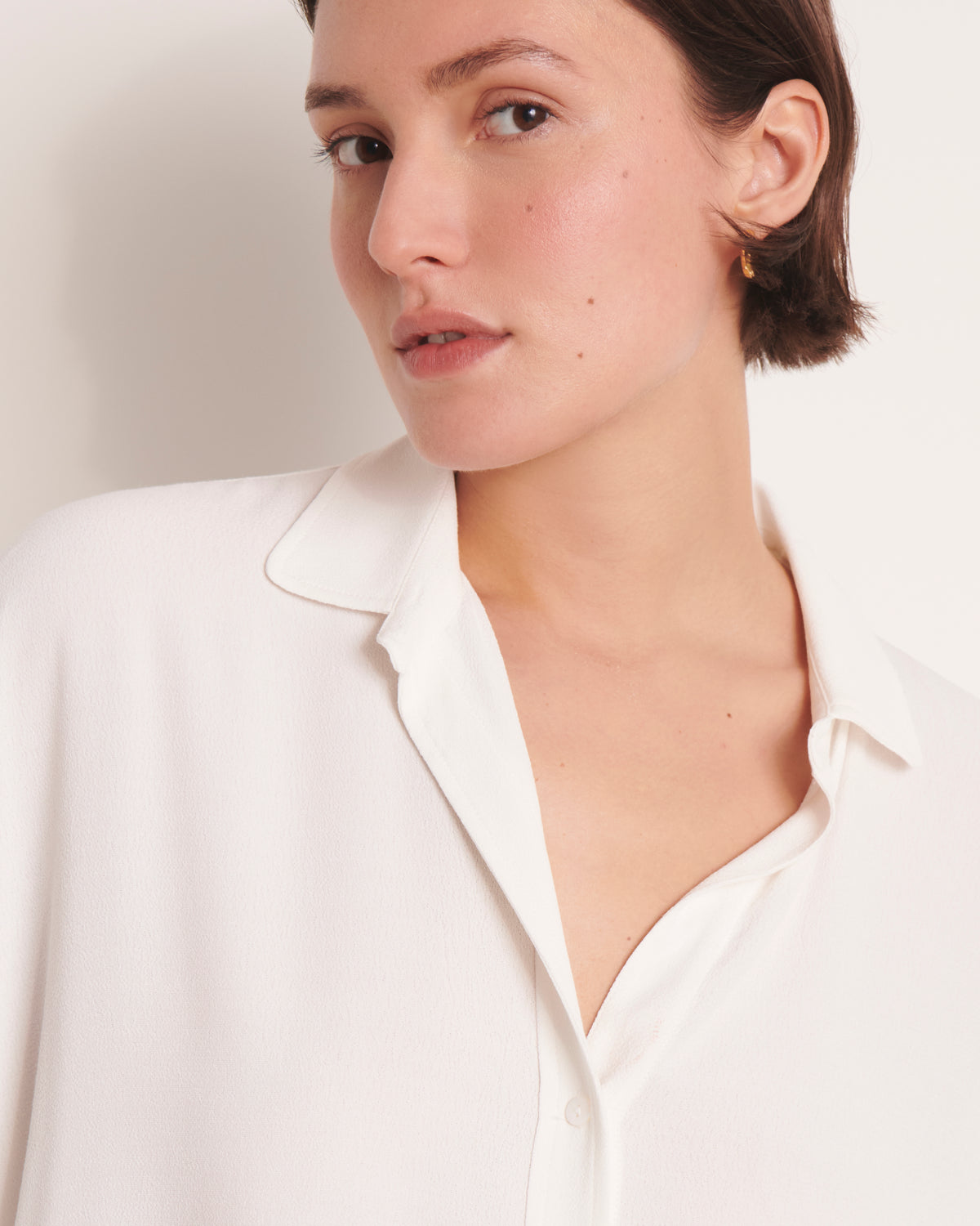 Chemise blanche coupe poncho CHAMANTO/13053/003