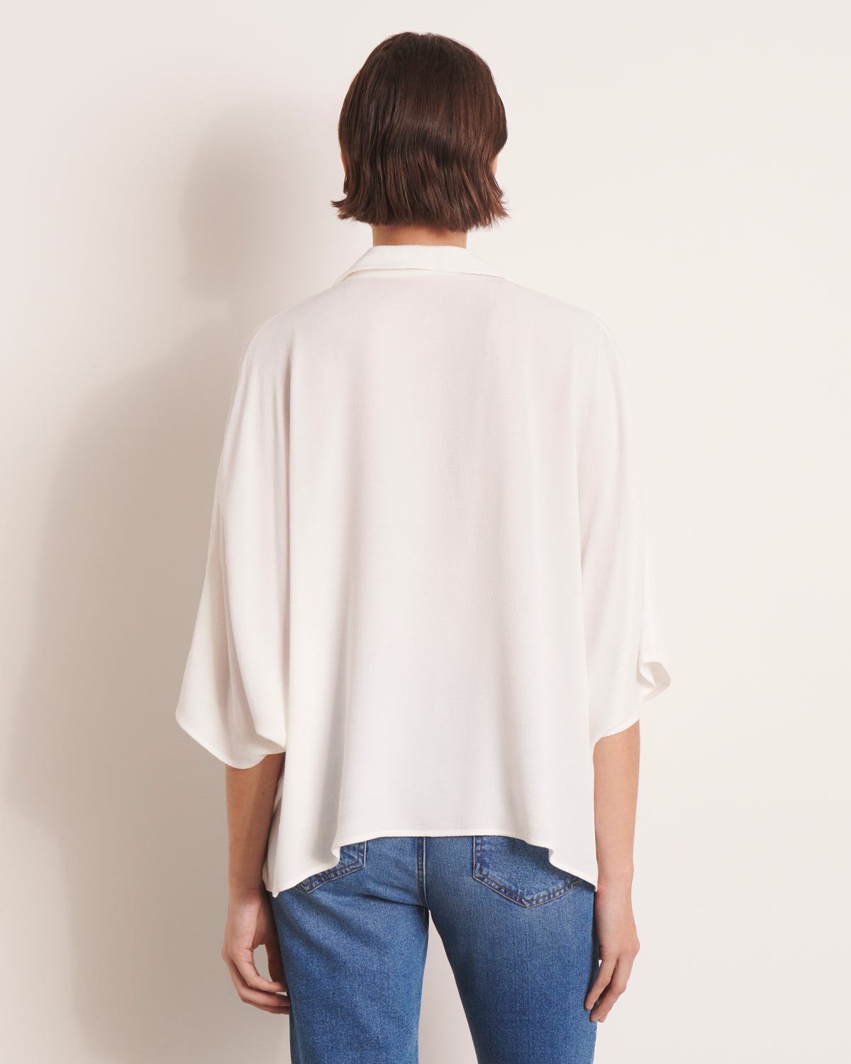 Chemise blanche coupe poncho CHAMANTO/13053/003