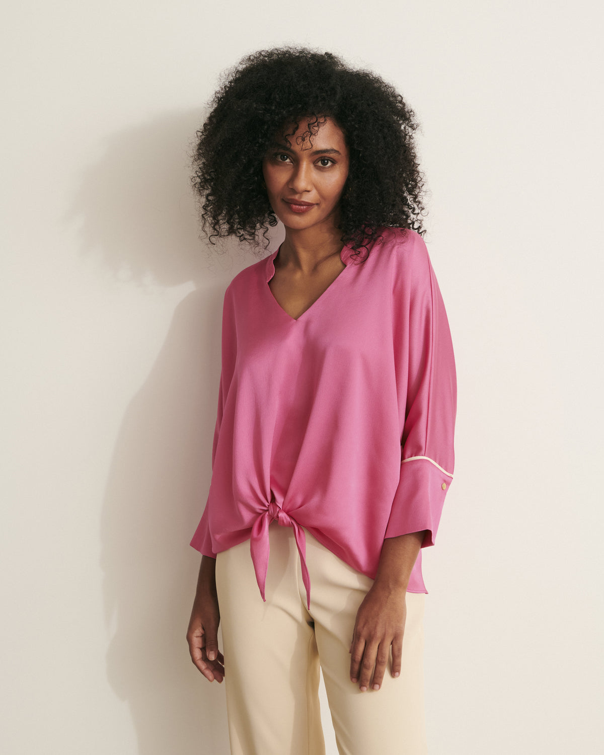 CHARTREUSE knotted blouse11/11088/394