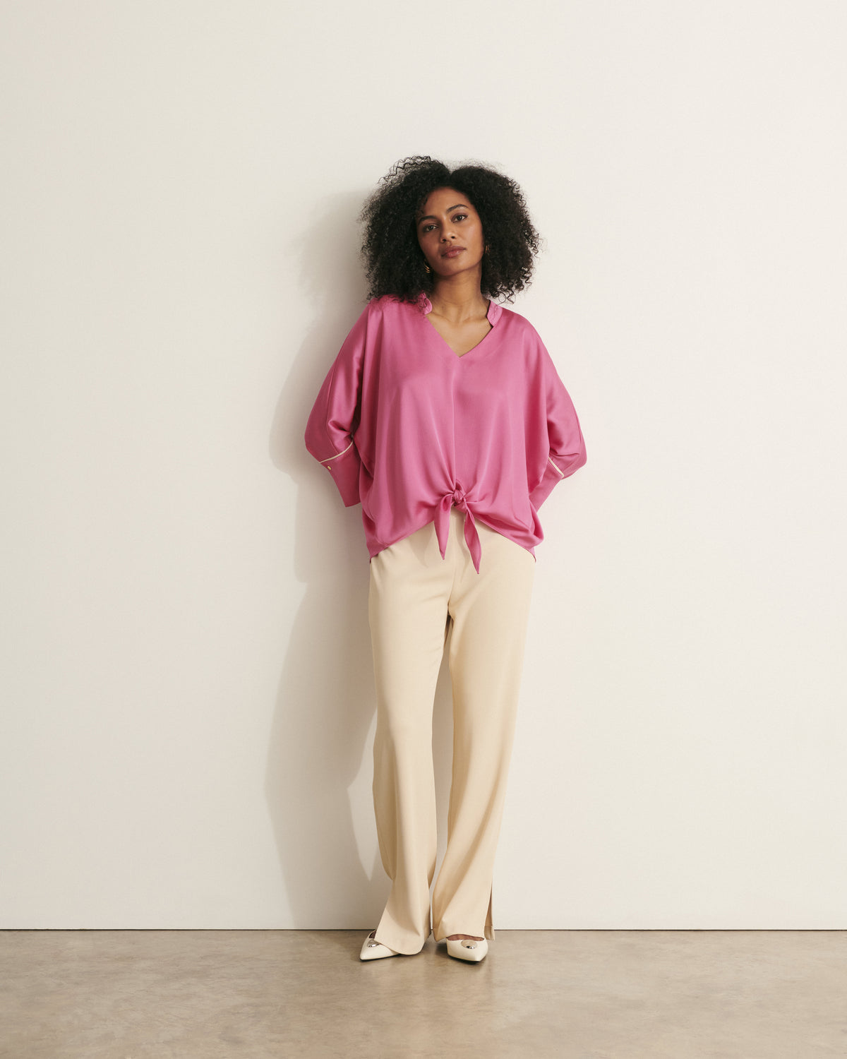 CHARTREUSE knotted blouse11/11088/394