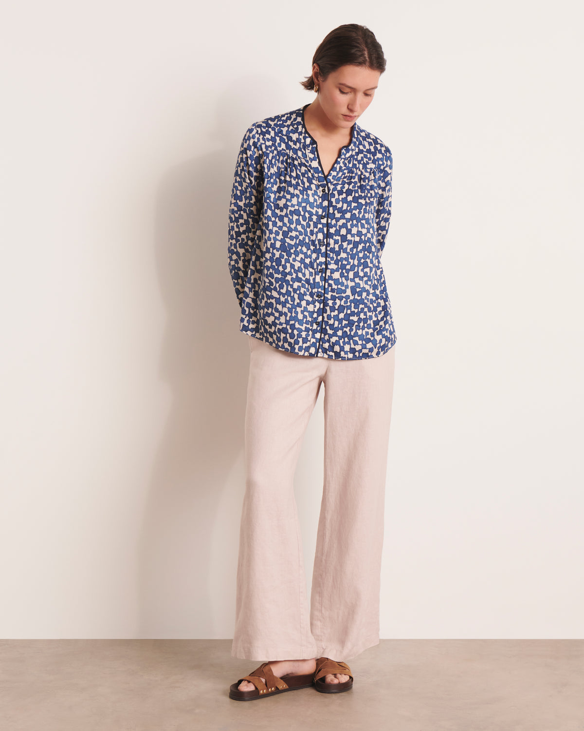 Chemise bleue imprimée CORFOU/13025/630