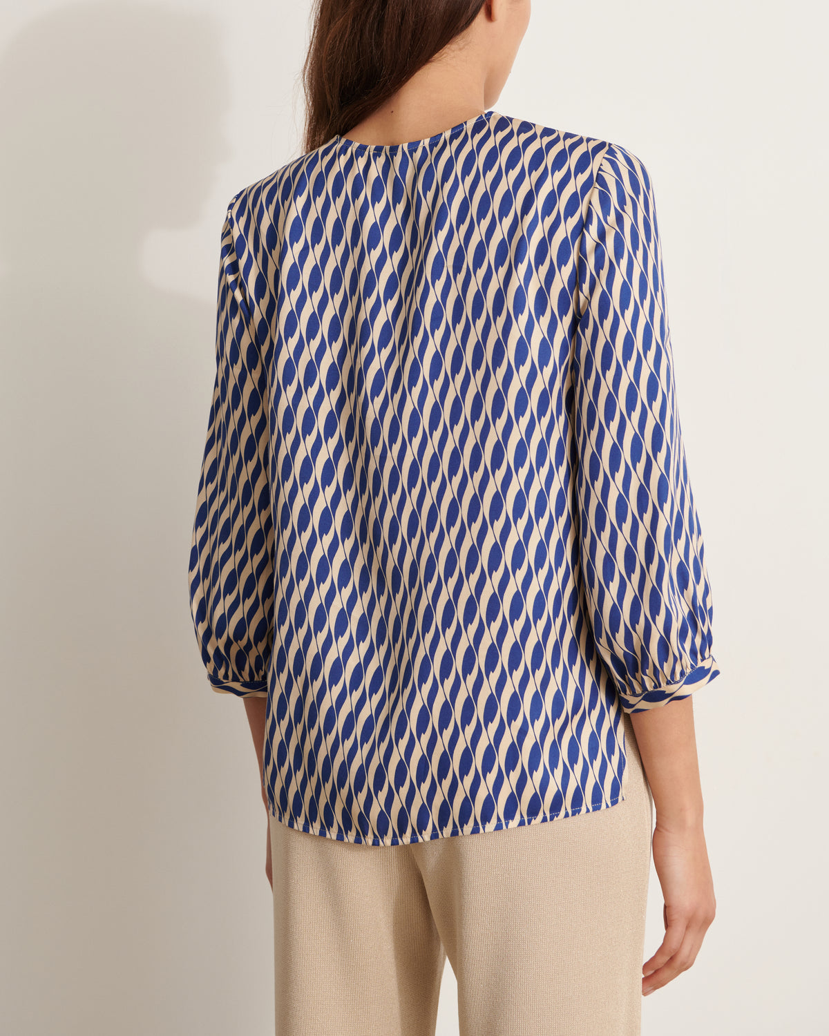 Printed wrap-over blouse CROISETTE/11110/635