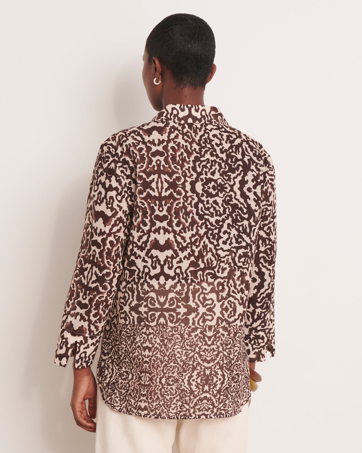Chemise imprimée marron CUBAIN/13035/540