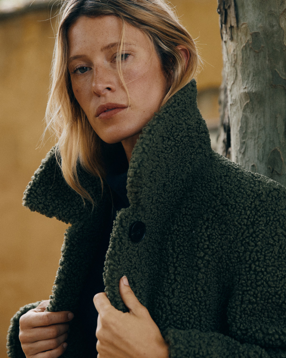 Manteau court en fausse fourrure MOELLEUX12/12032/216
