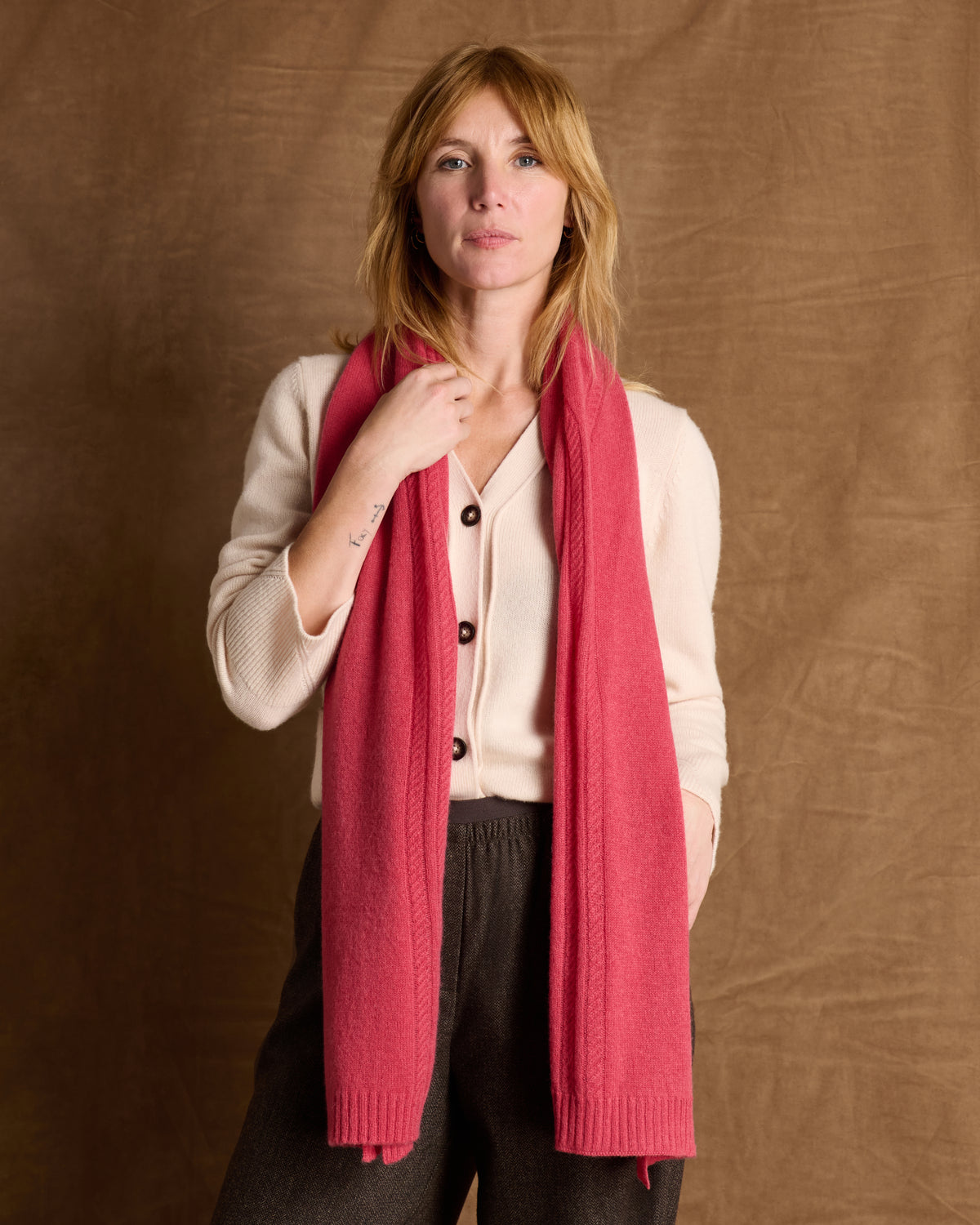 Echarpe rose longue ETERNILUX/14053/412