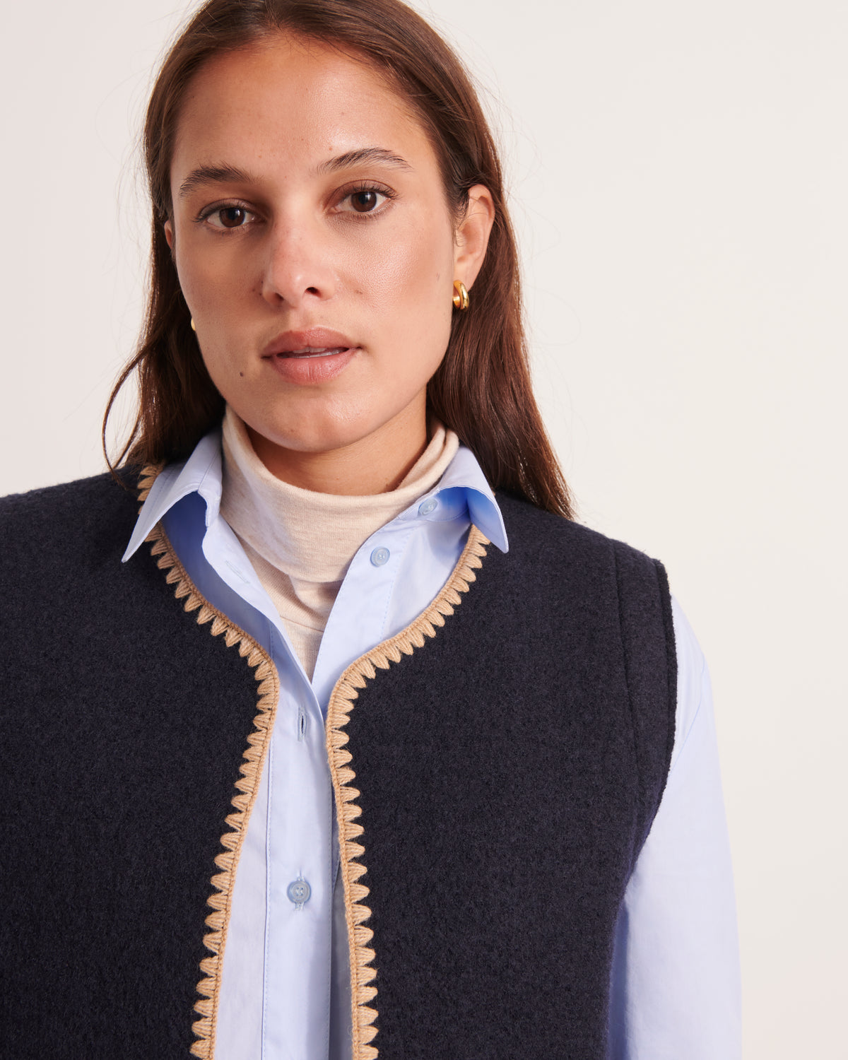 Gilet sans manches en laine bouillie GARANCE1927/12018/312