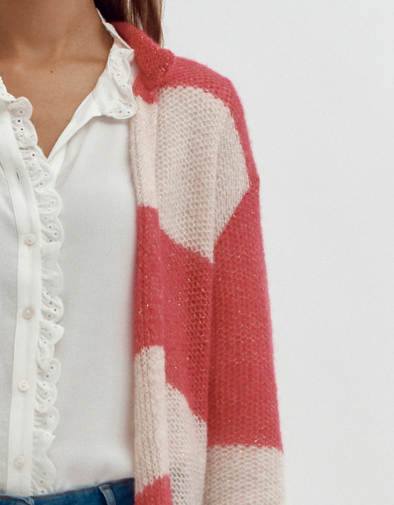 Gilet long maille en mohair GAYA/87081/901