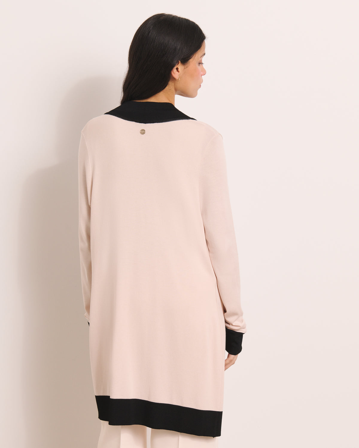 Gilet long beige bicolore GENESIS13/13022/781