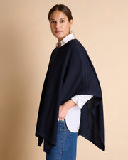 Cape bleue en laine mérinos fabriqué en France