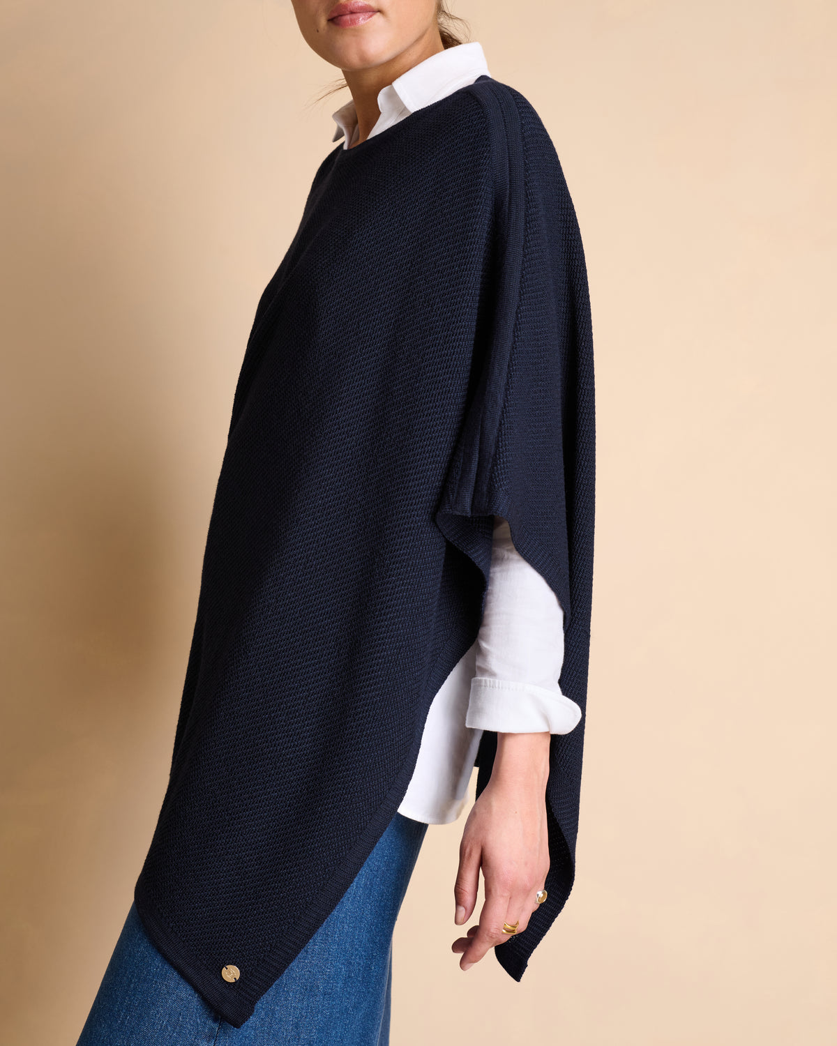Cape bleue en laine mérinos GIORGIA14/14279/317