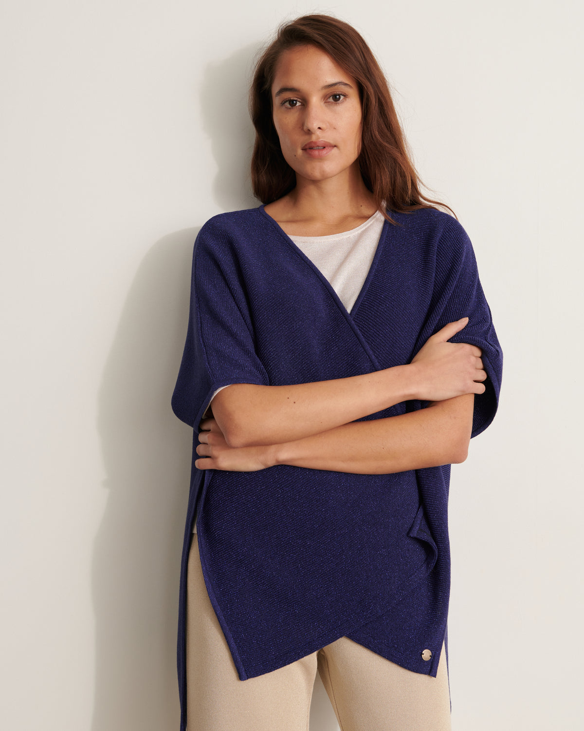 Gilet poncho en maille GLOSSY/11079/887