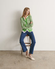 gilet en maille de viscose imprimé