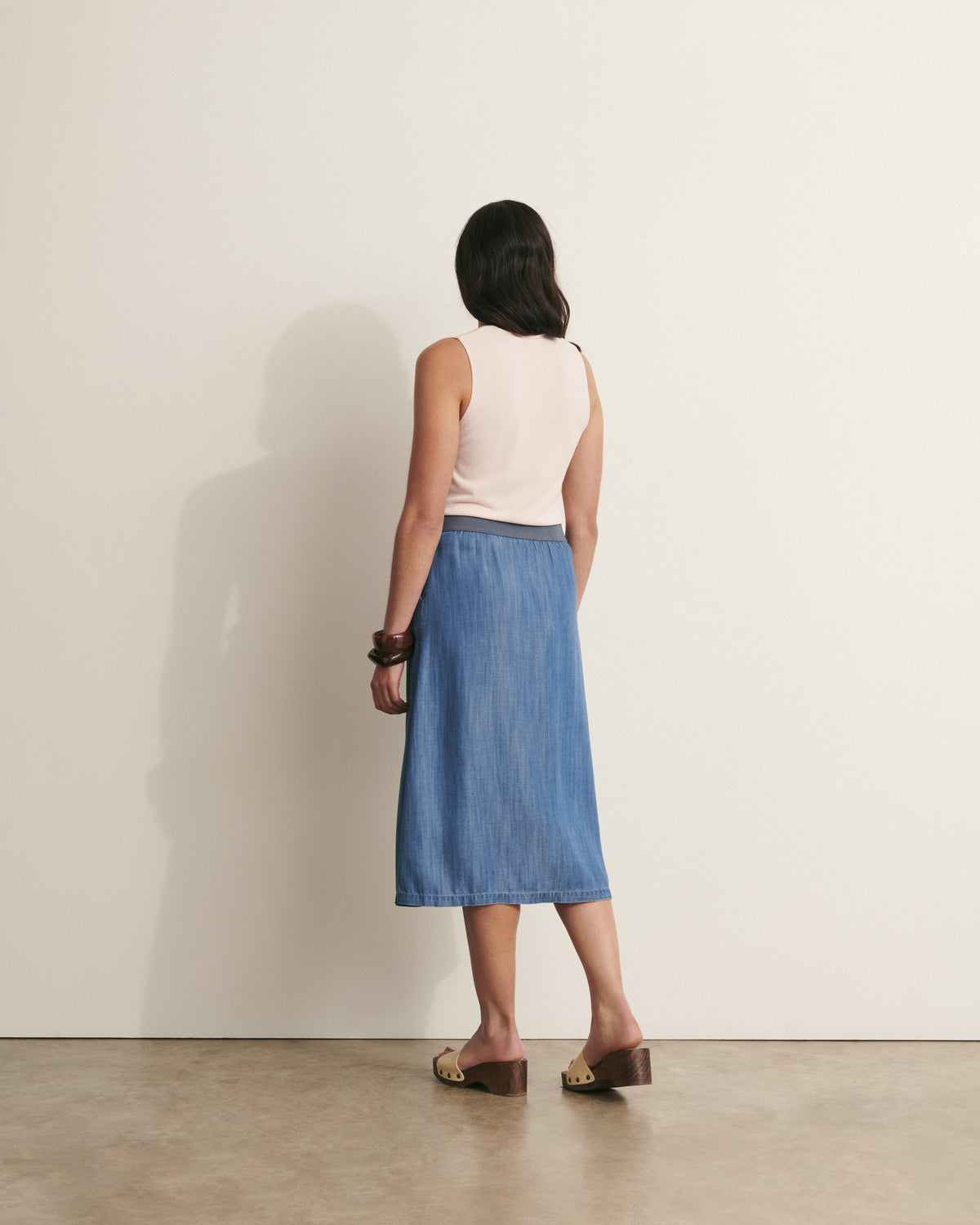 Jupe longueur midi boutonnée JAMILA11-BIS/11200/296