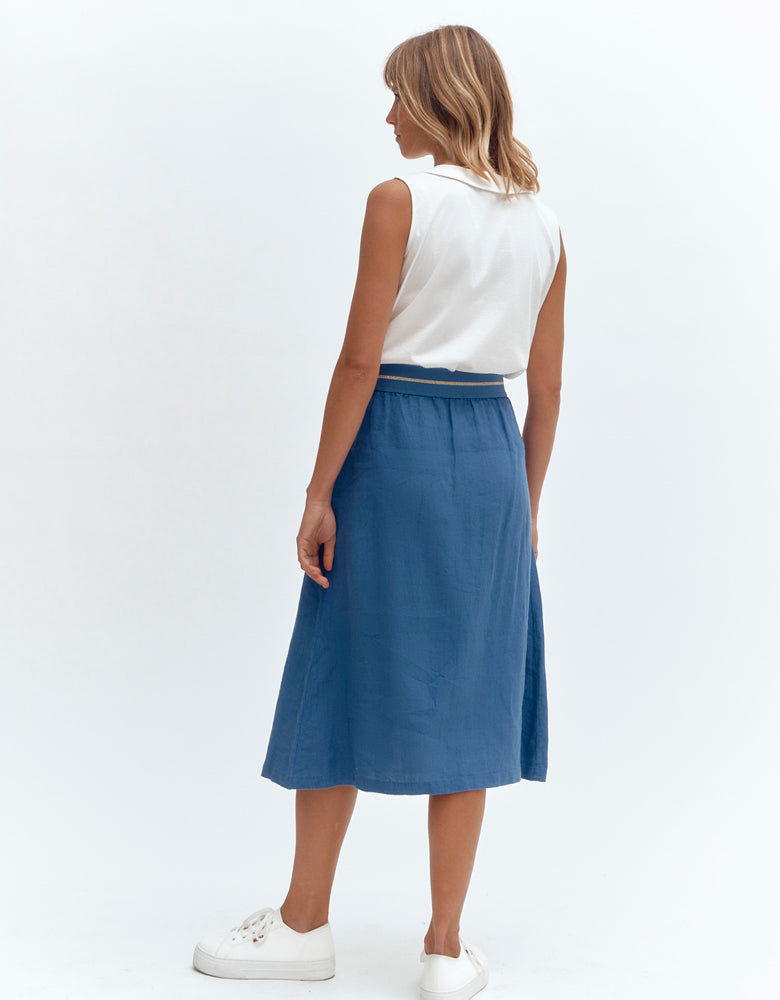 Jupe longueur midi boutonnée JAMILA87/87244/306
