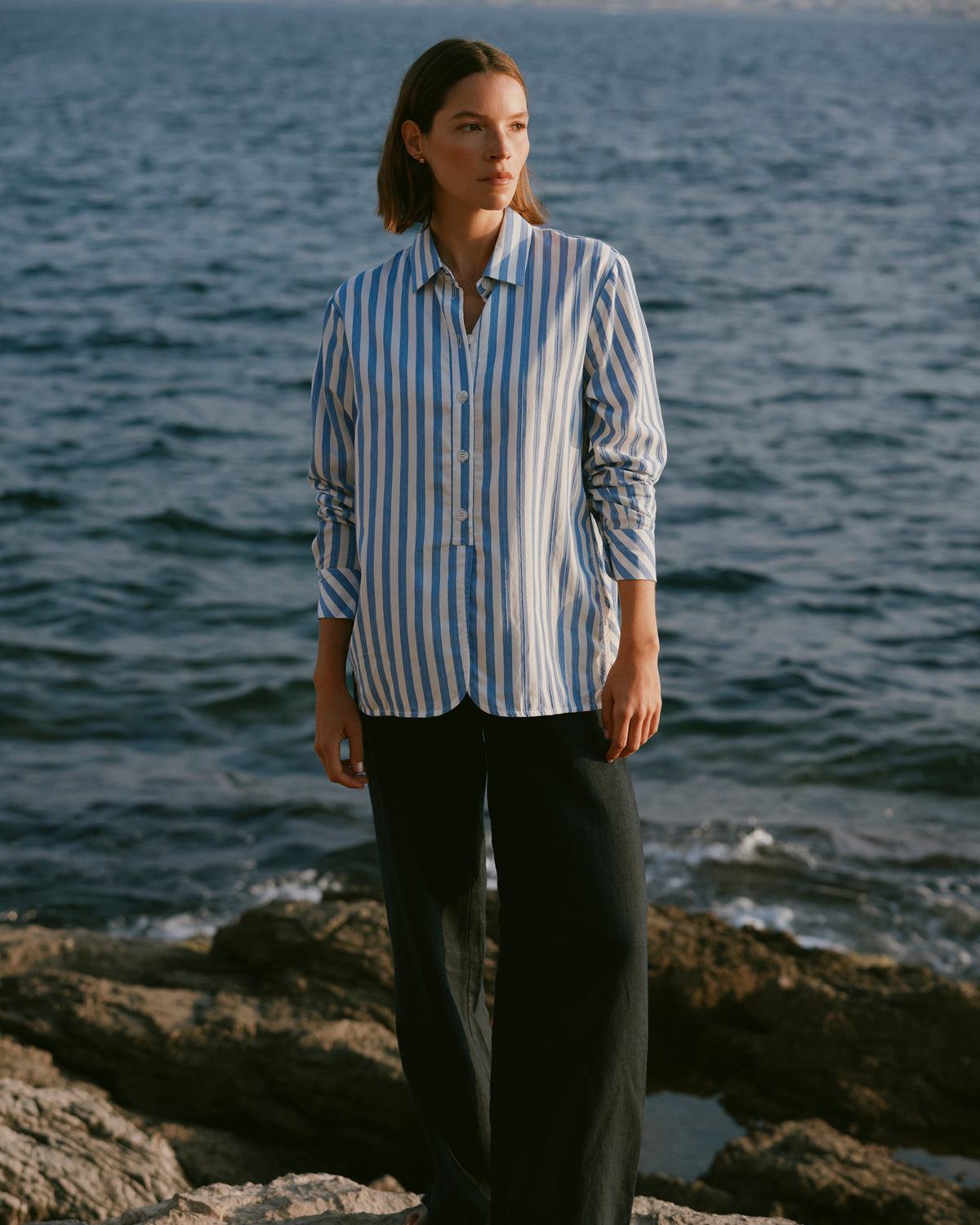 Chemise bleue à rayures CRAYURE/13060/630